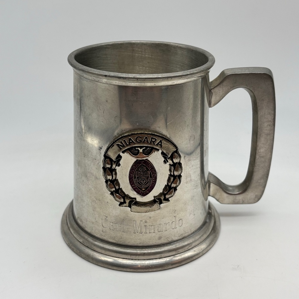 Vintage Niagara University Collectible English Pewter Mug Beer Stein